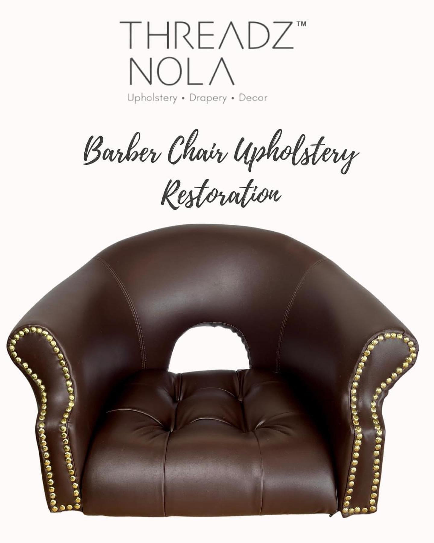 Threadz NOLA social media graphic 1, promoting home décor and upholstery products