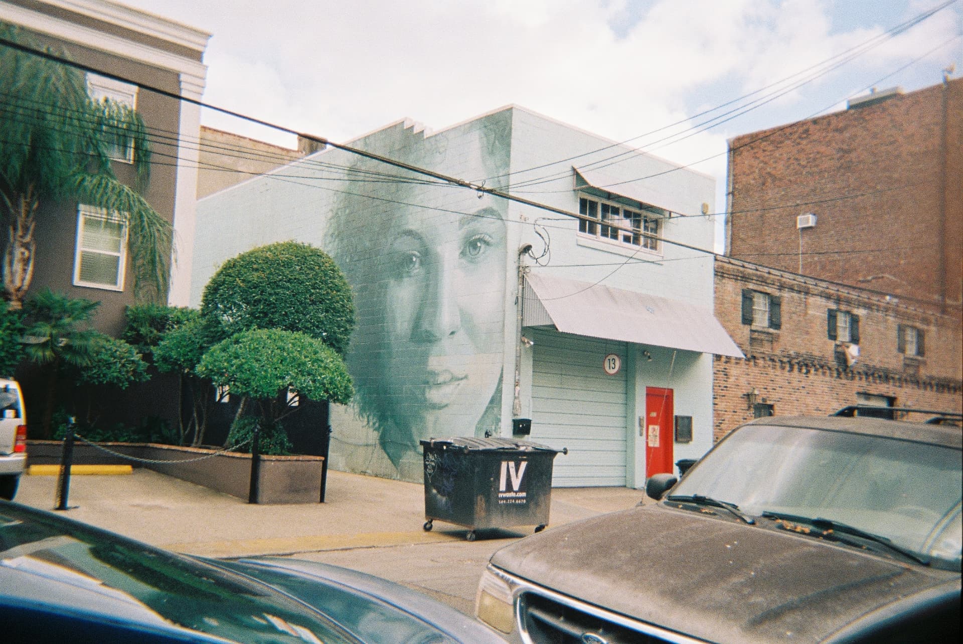 New Orleans street scene photographed on 35mm film