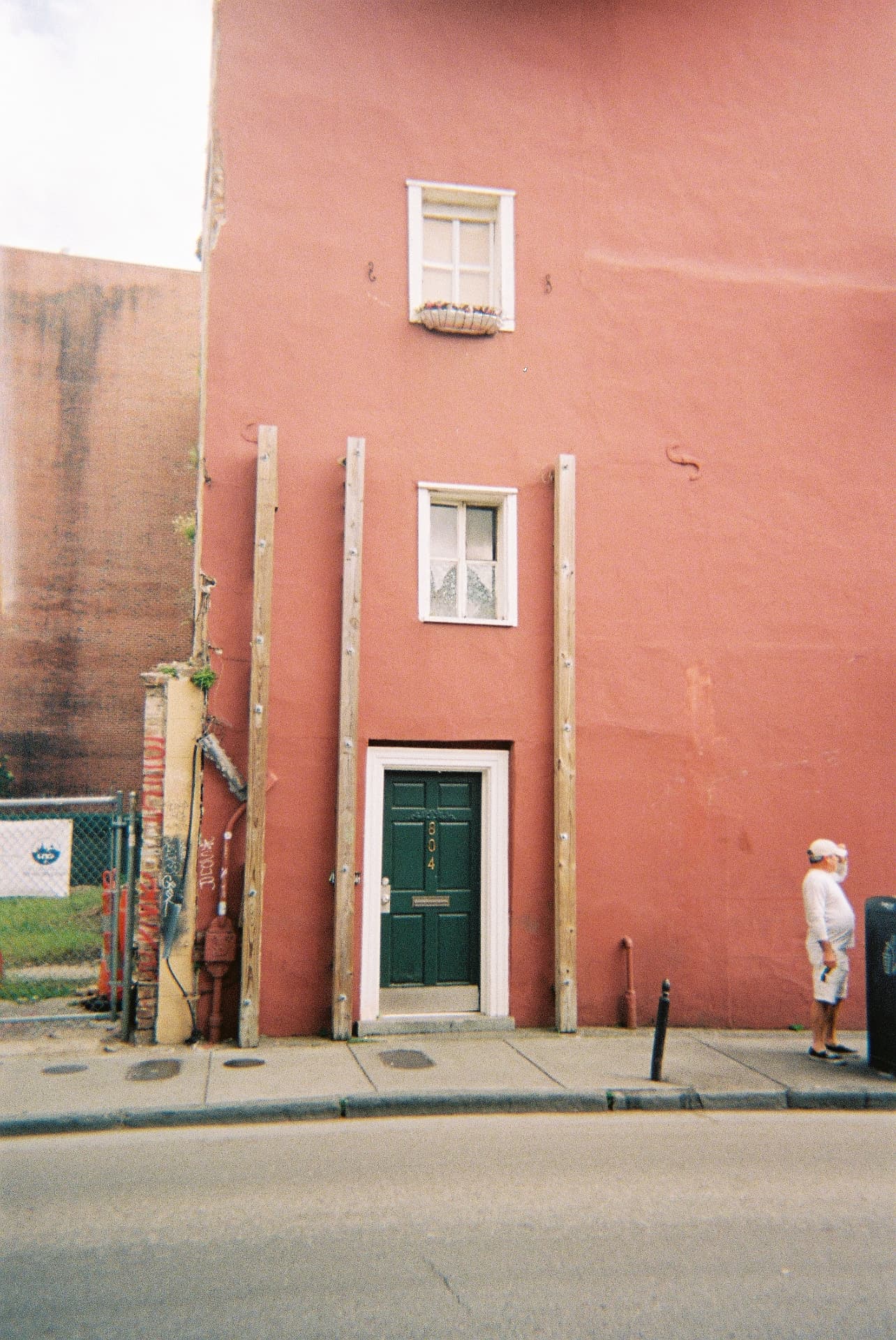 New Orleans street scene photographed on 35mm film